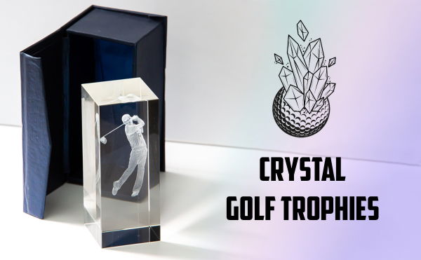 Crystal Golf Trophies Inverness 3D Golf Ball - 120mm