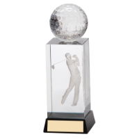 Crystal Golf Trophies Stirling 3D Driver - 125mm