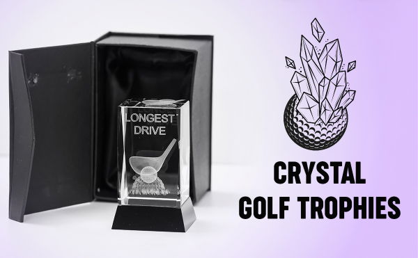 Longest Drive Crystal Golf Trophy 