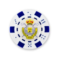 Custom Logo - Standard Poker Chip - White/Blue