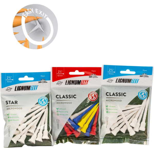 Lignum 72mm  Tees 12pk - Star White