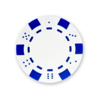 Custom Logo - Standard Poker Chip - White/Blue