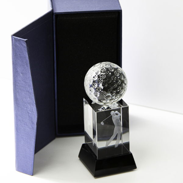 Crystal Golf Trophies Stirling 3D Driver - 125mm