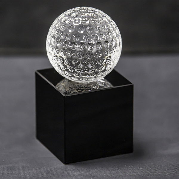 Crystal Golf Ball Trophy 