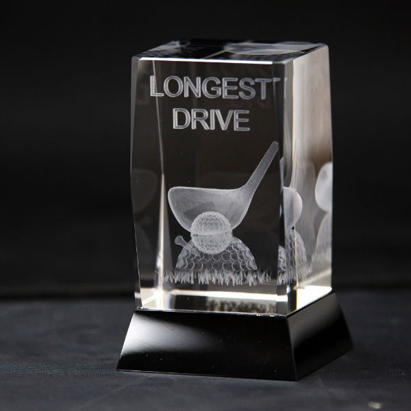 Longest Drive Crystal Golf Trophy 