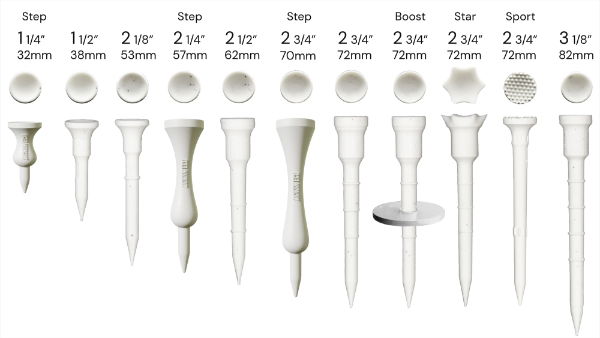 Lignum 32mm Tees 57pk - Next Step White