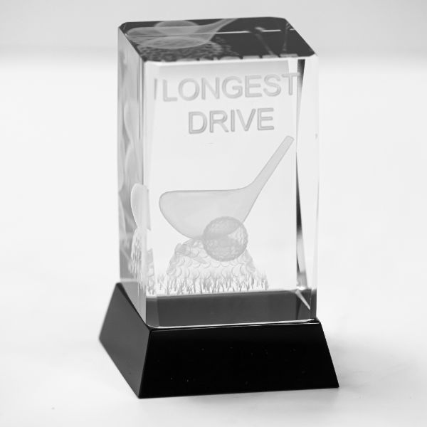 Longest Drive Crystal Golf Trophy 