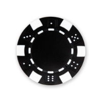 Custom Logo - Standard Poker Chip - Black/White